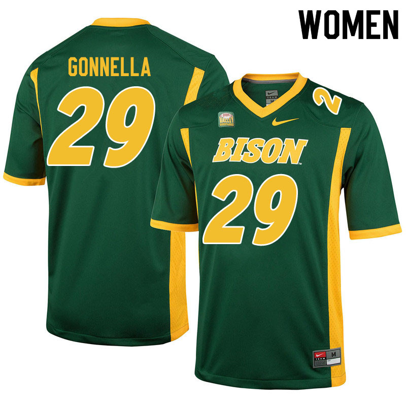 Women #29 Dominic Gonnella North Dakota State Bison College Football Jerseys Sale-Green